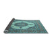 Sideview of Medallion Light Blue Traditional Rug, tr1601lblu