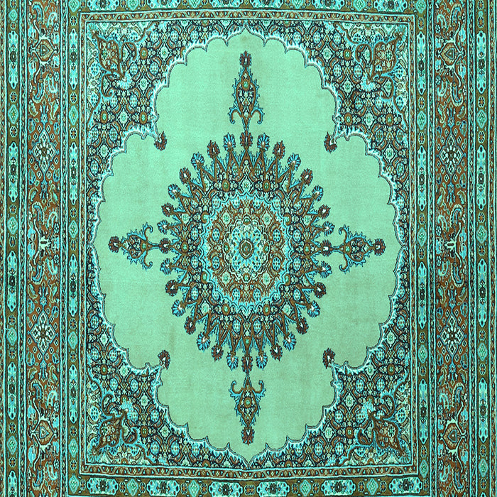 Medallion Turquoise Traditional Rug, tr1601turq