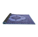 Sideview of Medallion Blue Traditional Rug, tr1601blu