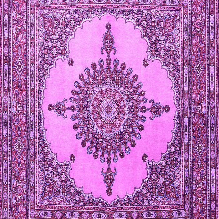 Machine Washable Medallion Purple Traditional Area Rugs, wshtr1601pur