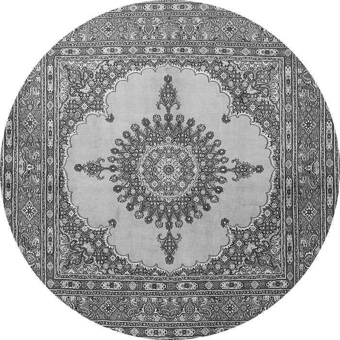 Square Medallion Gray Traditional Rug, tr1601gry