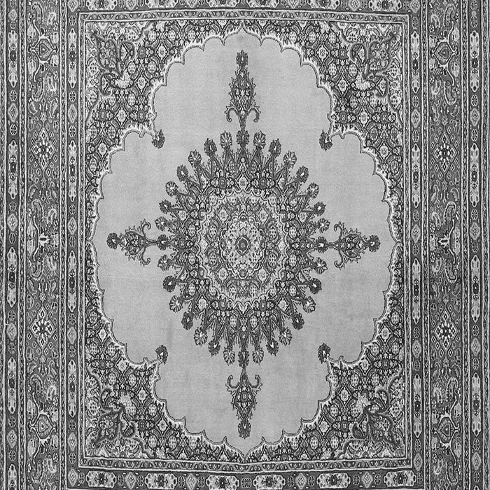 Serging Thickness of Machine Washable Medallion Gray Traditional Rug, wshtr1601gry