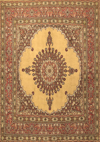 Medallion Brown Traditional Rug, tr1601brn