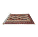 Sideview of Machine Washable Traditional Light French Beige Brown Rug, wshtr1602