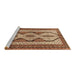 Sideview of Machine Washable Persian Brown Traditional Rug, wshtr1602brn