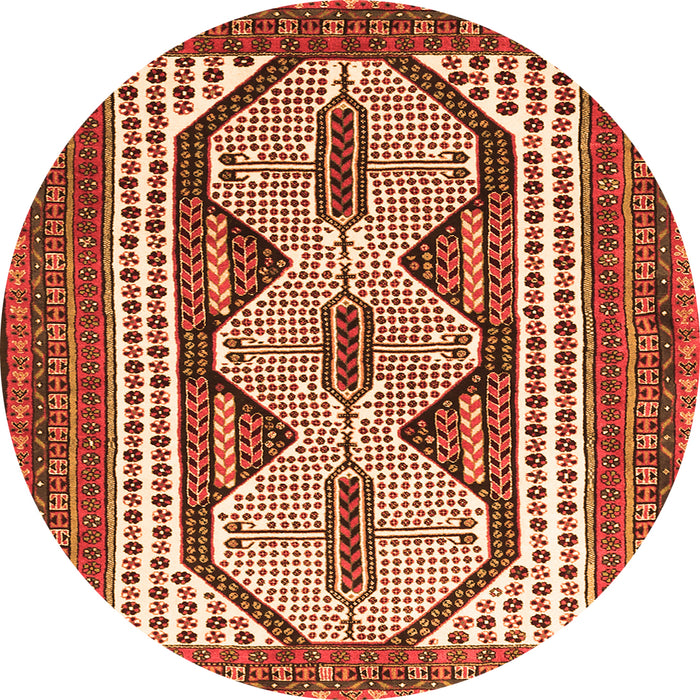 Square Persian Orange Traditional Rug, tr1602org