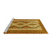 Sideview of Machine Washable Persian Yellow Traditional Rug, wshtr1602yw