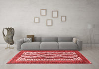 Machine Washable Persian Red Traditional Rug, wshtr1602red