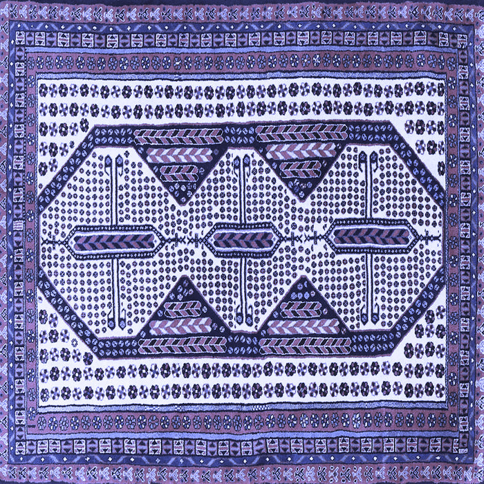 Square Persian Blue Traditional Rug, tr1602blu