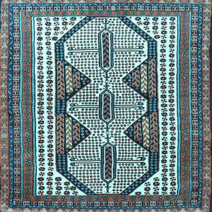Square Persian Light Blue Traditional Rug, tr1602lblu