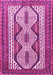 Machine Washable Persian Pink Traditional Rug, wshtr1602pnk