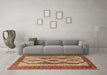 Machine Washable Persian Brown Traditional Rug in a Living Room,, wshtr1602brn