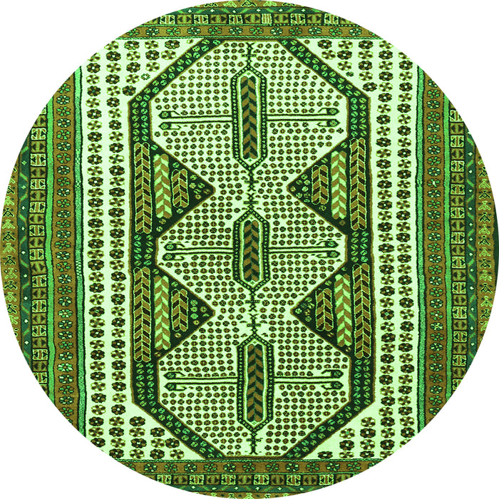 Square Persian Green Traditional Rug, tr1602grn