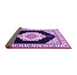 Sideview of Medallion Purple Traditional Rug, tr1603pur