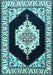 Medallion Light Blue Traditional Rug, tr1603lblu