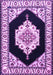 Machine Washable Medallion Purple Traditional Area Rugs, wshtr1603pur