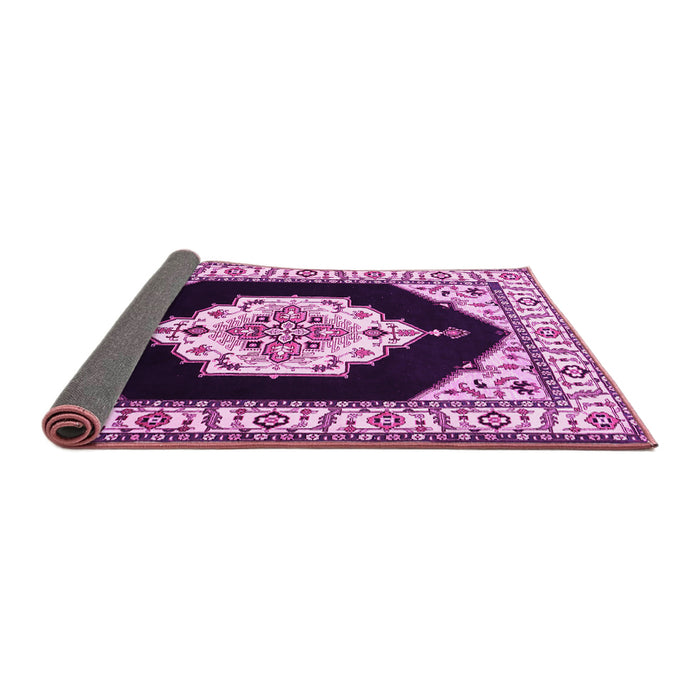 Sideview of Medallion Pink Traditional Rug, tr1603pnk