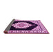 Sideview of Medallion Pink Traditional Rug, tr1603pnk