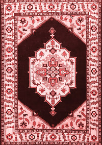 Medallion Red Traditional Rug, tr1603red