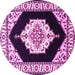 Round Medallion Pink Traditional Rug, tr1603pnk