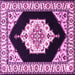 Square Medallion Pink Traditional Rug, tr1603pnk