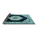 Sideview of Medallion Light Blue Traditional Rug, tr1603lblu