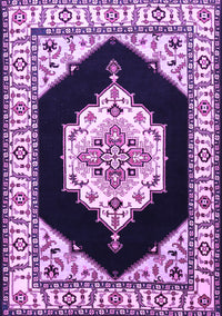 Medallion Purple Traditional Rug, tr1603pur