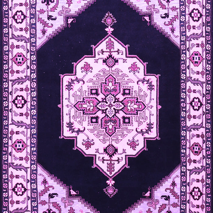Medallion Purple Traditional Rug, tr1603pur