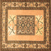 Square Persian Brown Traditional Rug, tr1604brn
