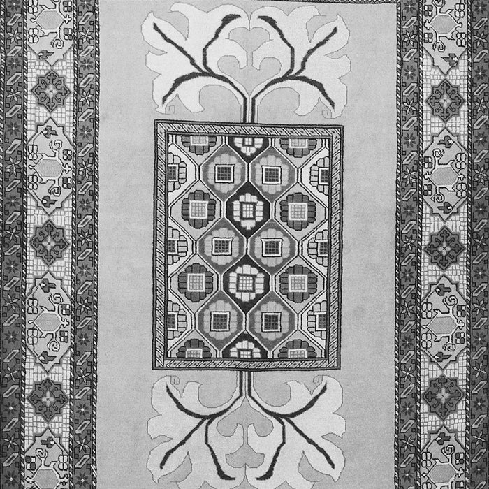 Serging Thickness of Machine Washable Persian Gray Traditional Rug, wshtr1604gry