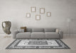 Machine Washable Persian Gray Traditional Rug in a Living Room,, wshtr1604gry