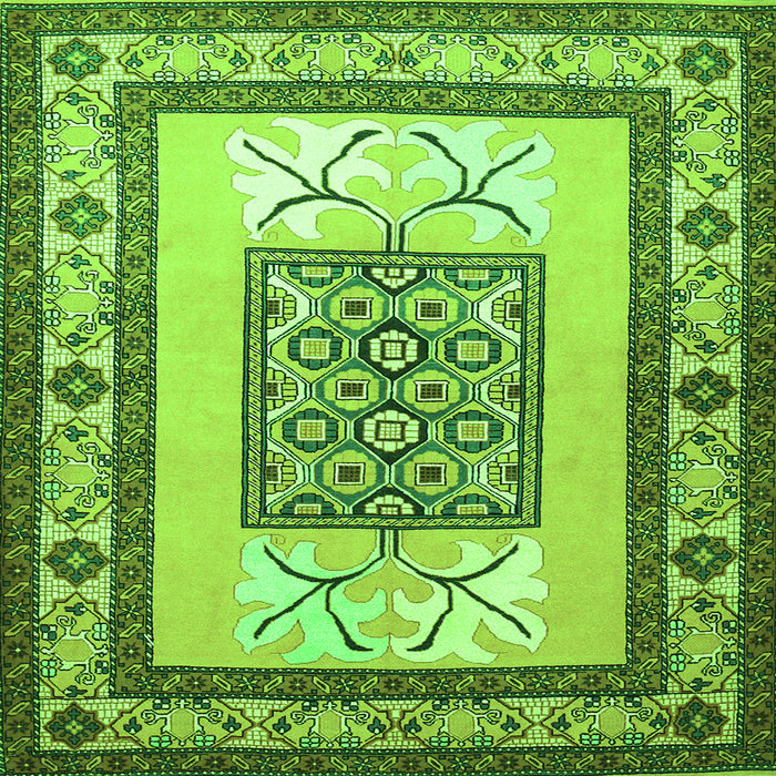 Serging Thickness of Persian Green Traditional Rug, tr1604grn