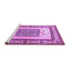 Sideview of Machine Washable Persian Purple Traditional Area Rugs, wshtr1604pur