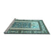 Sideview of Machine Washable Persian Light Blue Traditional Rug, wshtr1604lblu