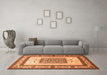 Machine Washable Persian Orange Traditional Area Rugs in a Living Room, wshtr1604org