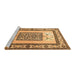 Sideview of Machine Washable Persian Brown Traditional Rug, wshtr1604brn