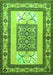 Serging Thickness of Machine Washable Persian Green Traditional Area Rugs, wshtr1604grn