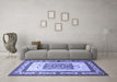 Machine Washable Persian Blue Traditional Rug in a Living Room, wshtr1604blu