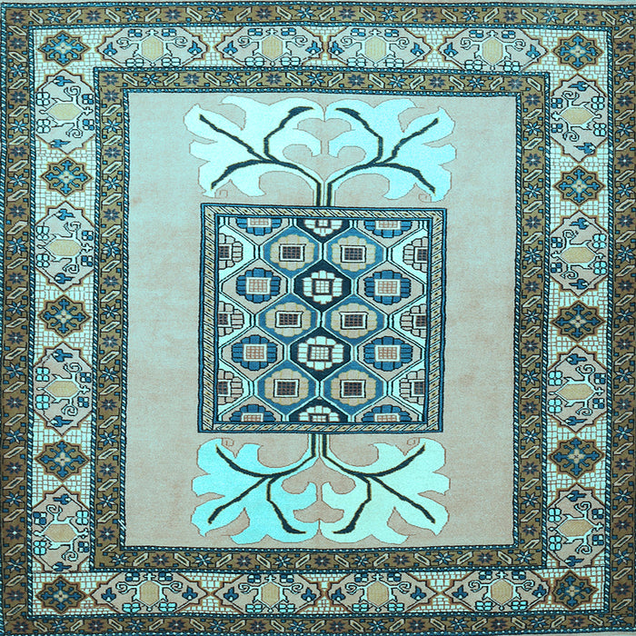 Square Persian Light Blue Traditional Rug, tr1604lblu