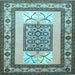 Square Persian Light Blue Traditional Rug, tr1604lblu