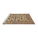 Sideview of Machine Washable Traditional Dark Sienna Brown Rug, wshtr1605