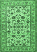 Machine Washable Persian Emerald Green Traditional Area Rugs, wshtr1605emgrn