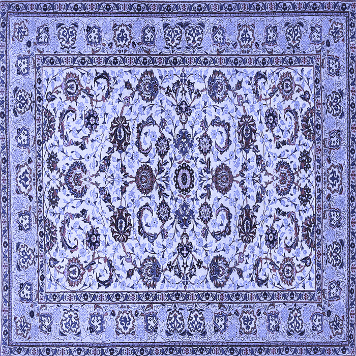 Square Persian Blue Traditional Rug, tr1605blu