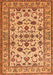 Serging Thickness of Machine Washable Persian Orange Traditional Area Rugs, wshtr1605org