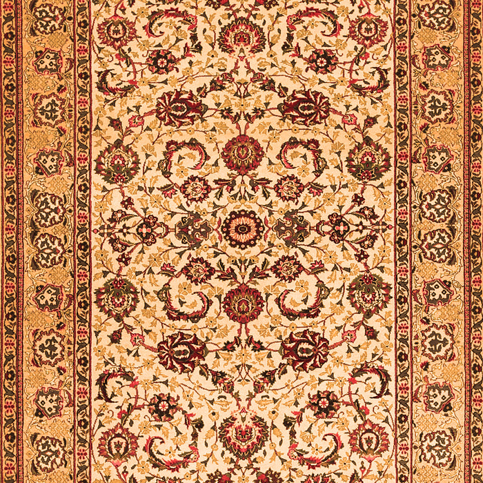 Serging Thickness of Machine Washable Persian Orange Traditional Area Rugs, wshtr1605org