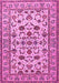 Machine Washable Persian Pink Traditional Rug, wshtr1605pnk