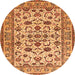 Machine Washable Persian Orange Traditional Area Rugs, wshtr1605org