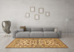 Machine Washable Persian Brown Traditional Rug in a Living Room,, wshtr1605brn