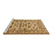 Sideview of Machine Washable Persian Brown Traditional Rug, wshtr1605brn