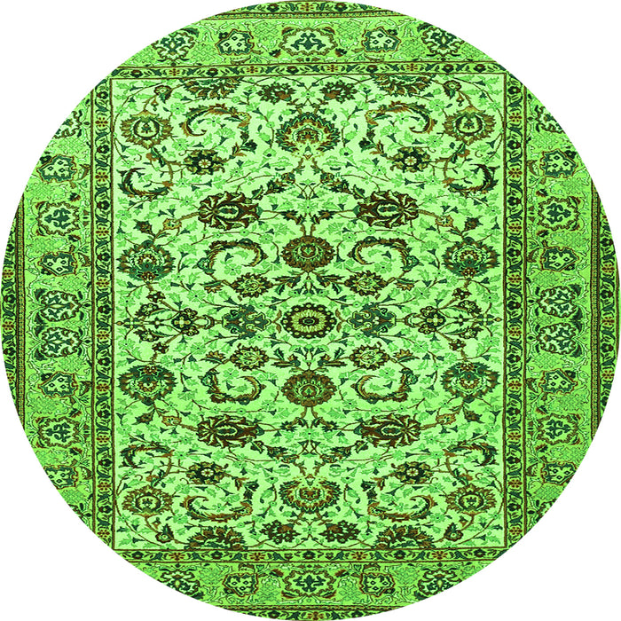 Machine Washable Persian Green Traditional Area Rugs, wshtr1605grn